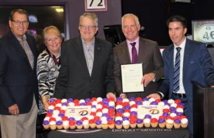 Oakville Mayor presents Delta Bingo & Gaming with community recognition award